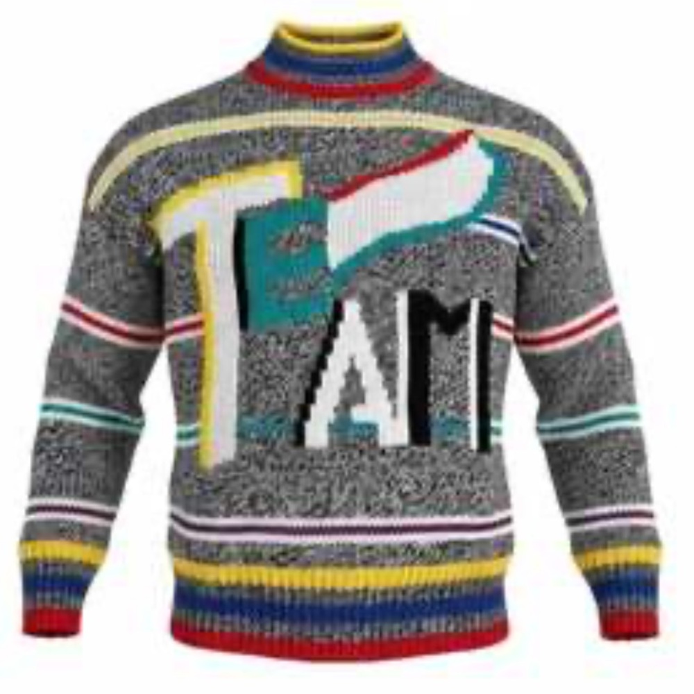 Vintage JJ. Fargo  “Team” Sweater Size Medium Sports Knit Stripes‎  Multicolored